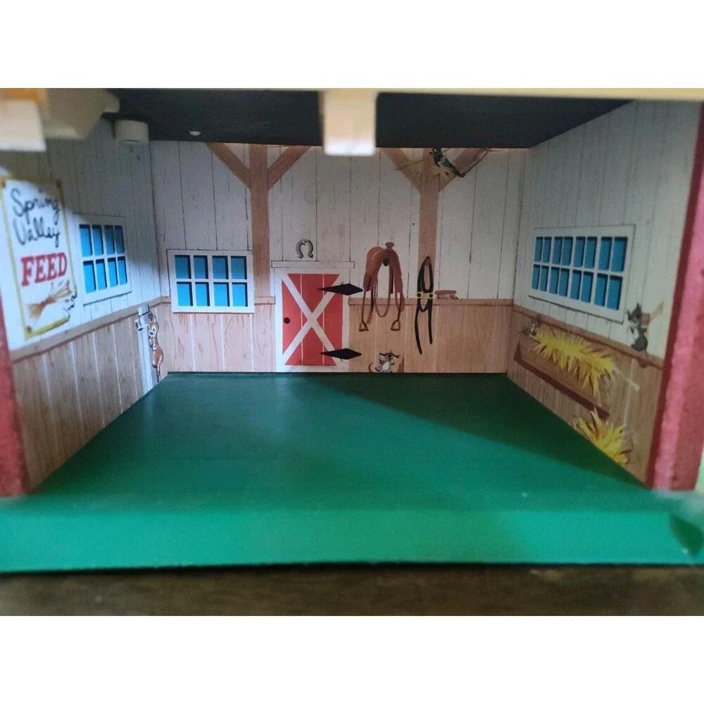 Vintage Fisher Price 1967 Family Farm Play Toy Barn - NO SOUNDS